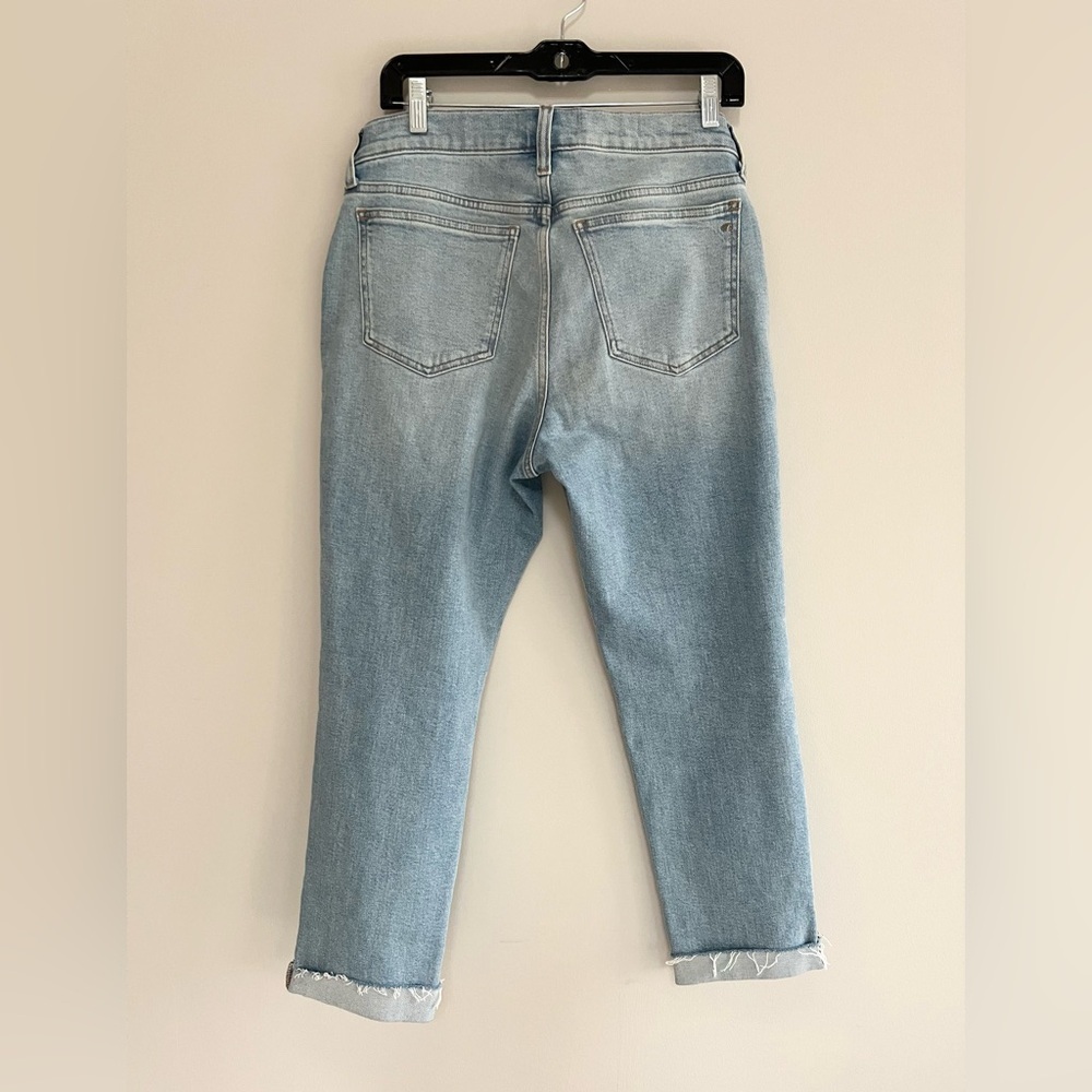 Madewell The Maternity Side-Panel Perfect Vntg Distressed Jeans, Light Blue, 28 - Picture 4 of 14
